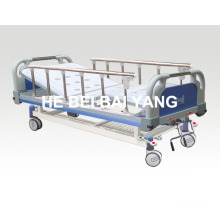 (A-48) Movable Double-Function Manual Hospital Bed with ABS Bed Head